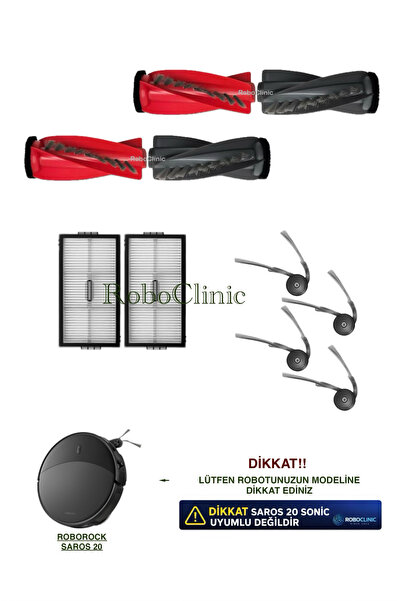 Roboclinic Perie de schimb compatibilă cu aspiratorul robot Roborock Saros 20...