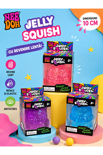 Needoh JELLY SQUISH Meduza ANTISTRESS 10 cm, cu revenire lentă
