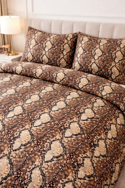 KAİBAL 100% Cotton Muslin Duvet Cover Set Double Size 200X220 Bedroom – Soft Breathable Fabric
