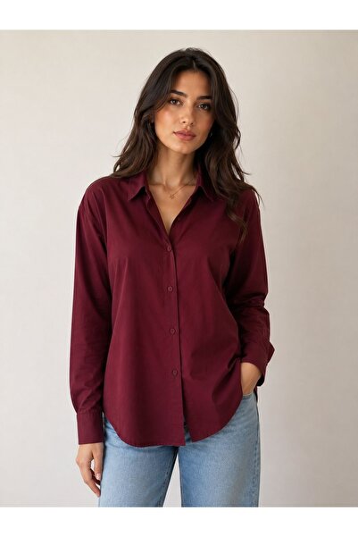 naitre Kadın Oversize Poplin Basic Gömlek