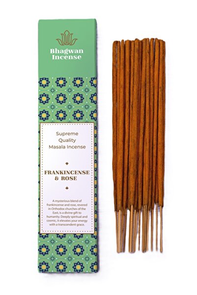 Bhagwan Incense Tămâie și Trandafir - bețișoare parfumate masala naturale pre...