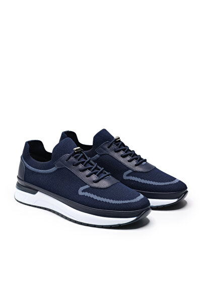 Ferrier Otranto Laci - Mavi Triko / Laci Napa Deri Astarlı Erkek Sneaker Ayak...