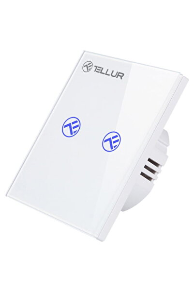 TELLUR Smart Switch, Smart TLL331491, SS2N, with touch, Wi-Fi, 2 ports, 1800W...