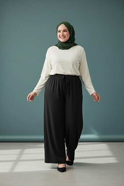 ENSAR GİYİM Buy Elastic-Waisted, Wide-Leg Ayrobin Pants