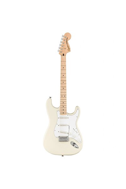 SQUIER Fender Affinity Stratocaster Elektro Gitar Akçaağaç Klavye Olympic Whi...