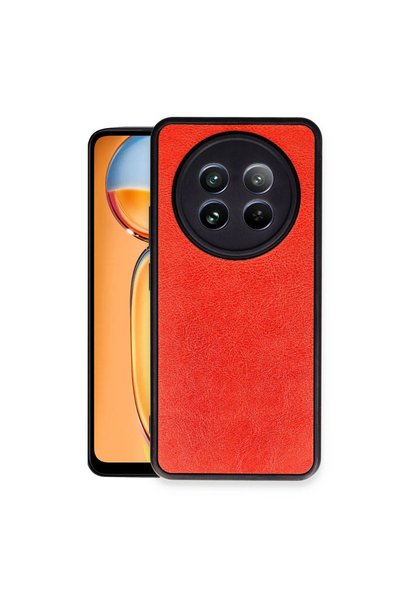 atastore2017 Realme 12 5g Case Aras Leather Cover - Red