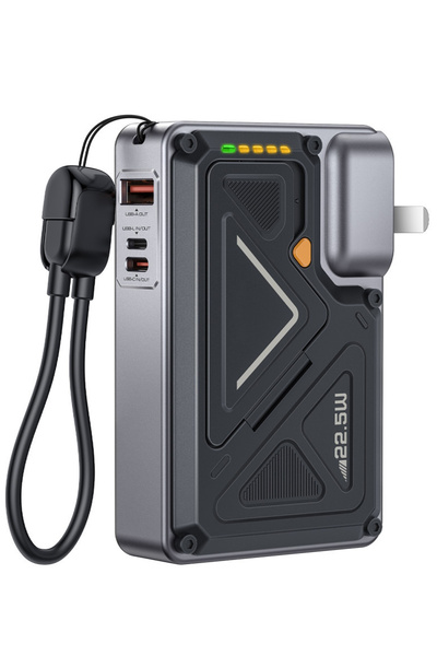 WANNA PROTECT Akım Korumalı ve Stantlı 10.000 mAh 5in1 PD ve Kablosuz Hızlı Ş...