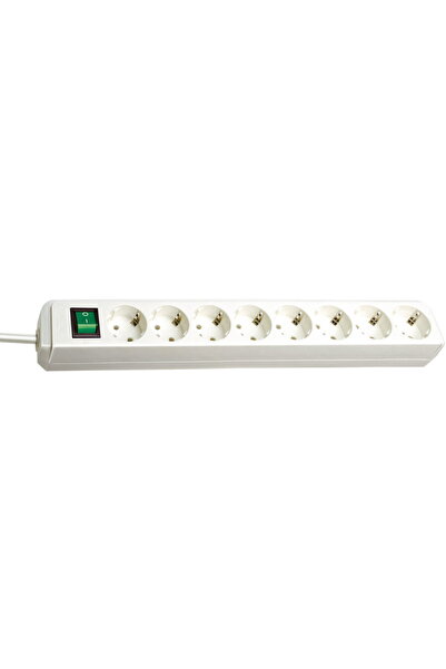 Brennenstuhl -Line 8-socket extension cord, 3m H05VV-F 3G1.5, White