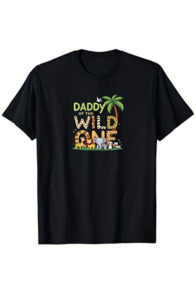 YIO YIO تي شيرت رجالي بطبعة حيوانات من مجموعة "Wild Dad"