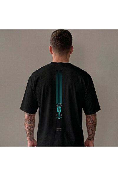 MODEL Formila 1 Aston Martin Baskılı T-shirt