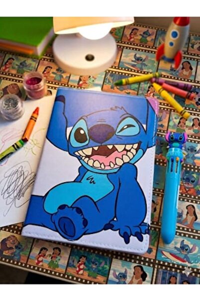 izmir yazici servis Stitch Hatıra Defteri 10 Renk Yazabilen Kalem Hediyeli Se...