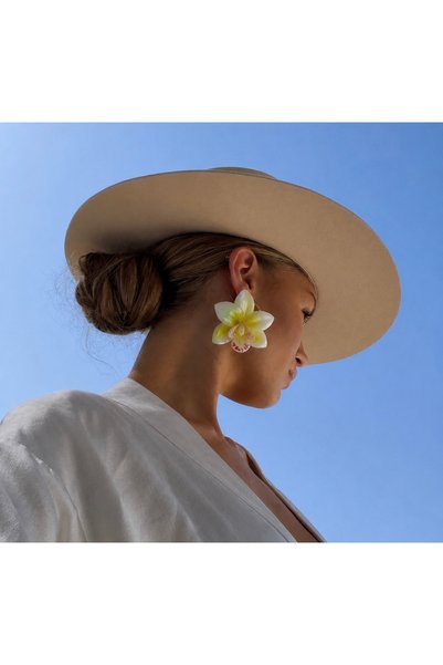 FloresDeCarnaval Orkide Pearl Tropic Orchid Earrings 🤍