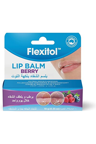FLEXITOL Lip balm 10g- Berry, Hydrates lips, Dry Lips, Soften Lips, Ultra-moi...