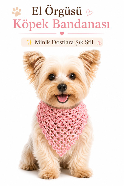 NEHOLİA Pink Dog Bandana Stylish Pet Neck Scarf Cat Dog Accessory