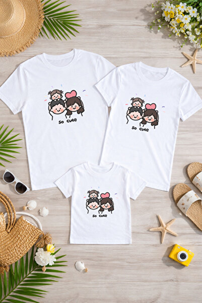 LORVEX Tricou supradimensionat pentru familie, mamă, tată, copil, 100% bumbac...
