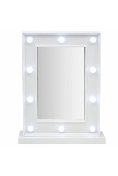 PUFO Professional makeup mirror with 10 LED bulbs, even lighting for makeup a...