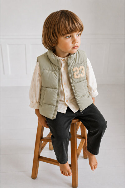 Elo Khaki Vest Pants Baby 3-Piece Set
