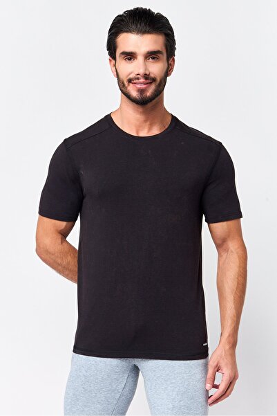 motion Men Sportswear Fit Short Sleeve Outdoor T-Shirt, Black