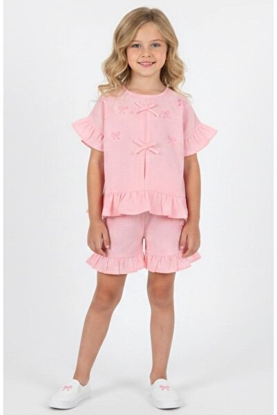 ALG Girls' Linen Suit with Waist Cord - Soft Cotton Fabric with Accessories