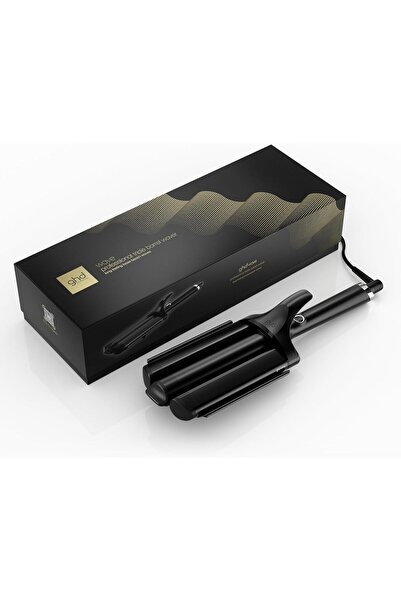 Ghd مكواة تمويج الشعر ثلاثية الأسطوانات باللون الأسود - لتموجات شاطئية سريعة ...