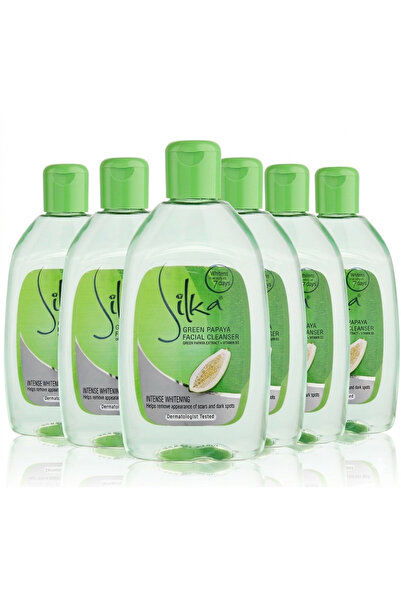 Silka 6 Pieces of Green Papaya Facial Wash 150 ml