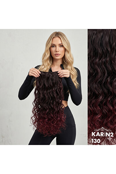 Marpessa Fiber Sentetik Yarımay Çıt Çıt Postiş Saç – Isıya Dayanıklı - Yıkana...
