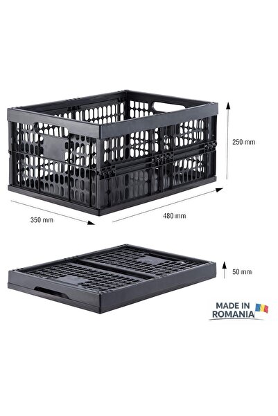 QTBOX Foldable storage box, 32 liters, 480 x 350 x 250 mm