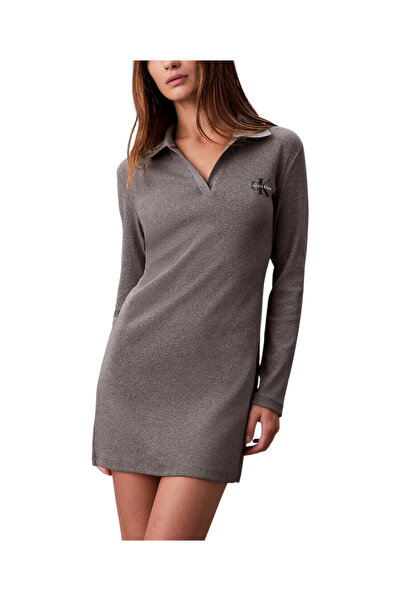 Calvin Klein Γυναικείο Polo Φόρεμα Γκρι LV047D214G-P7E