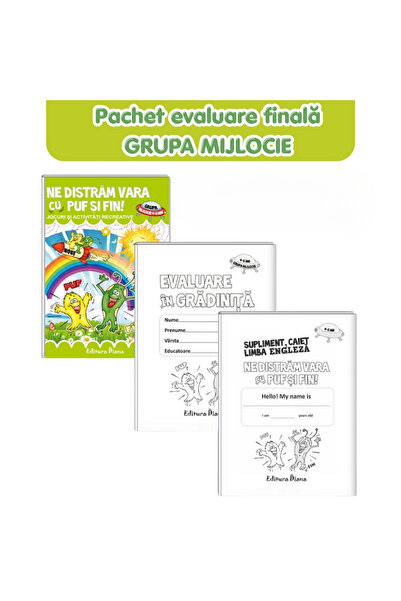Editura Diana Pachet evaluare finala In gradinita-Ne distram vara cu Puf si F...