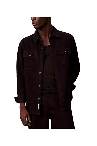 Calvin Klein Ανδρικό 90s Merlot Overshirt Μαύρο LV04RD744G-01D