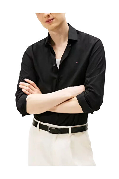 Tommy Hilfiger Ανδρικό Πουκάμισο Μαύρο MW0MW38347-BDS
