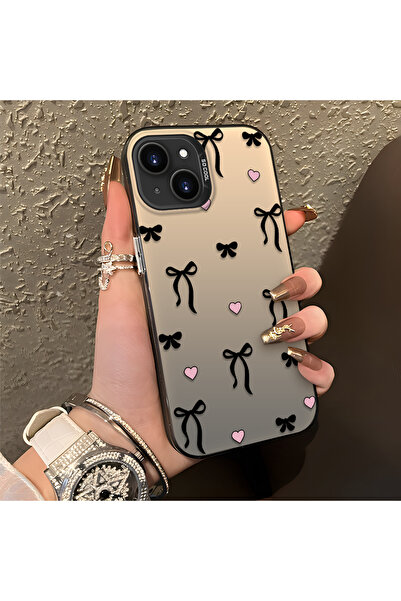 PATTERNOVA iPhone 13 Mini Uyumlu Yüksek Kaliteli Ferah Fiyonk Desenli Sert Si...