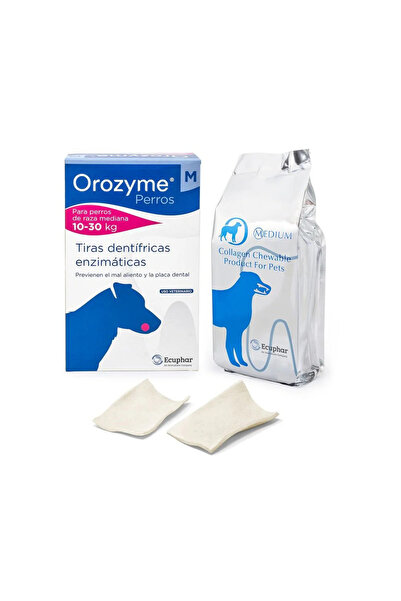 Orozyme Medium Collagen Strips Κοκαλάκια για Στοματική Υγιεινή 12τμχ