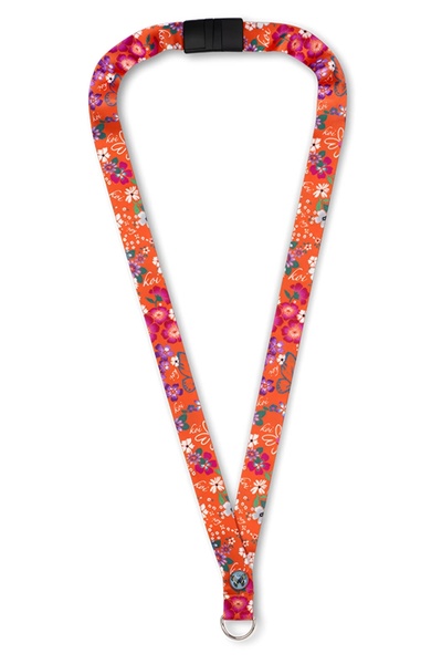 KOI Happiness Floral Badge Lanyard for Women - Multicolor (Model 8092)