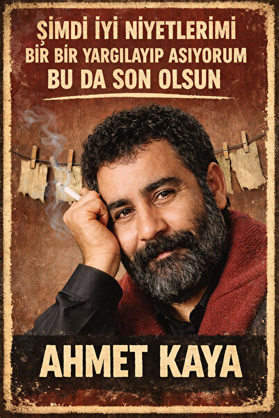Hayal Poster şimdi iyi niyetlerimi bir bir Retro Ahşap Poster 20x30