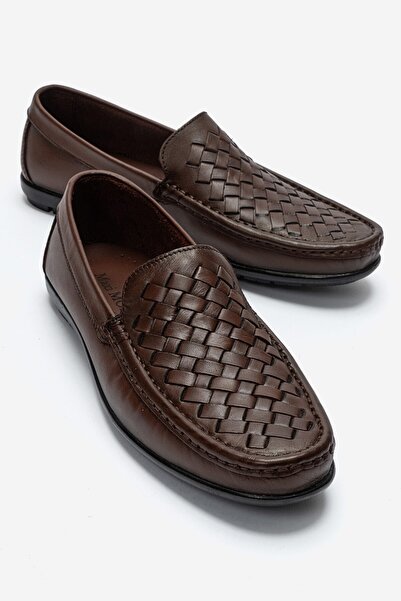 maximoda Piele naturală, model din paie, interior și exterior, pantofi tip lo...