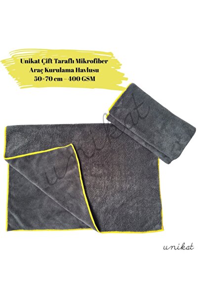 UNIKAT Prosop de uscare auto din microfibră cu două fețe 50×70 cm – 400 GSM -...