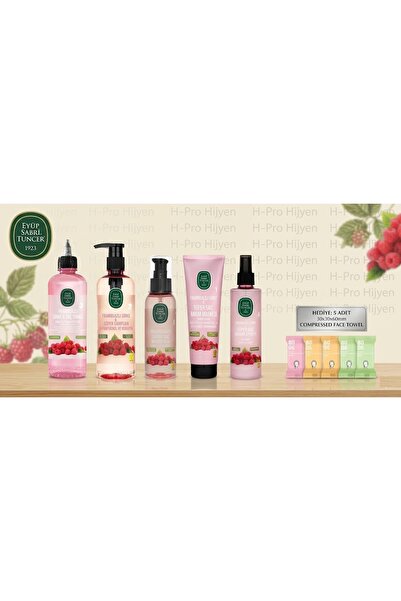 Eyüp Sabri Tuncer Raspberry Super Hair Care Set - 5 Pieces & 5 Tablet Towels ...