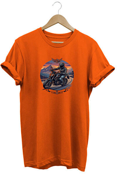 WİDİ Tricou pentru bărbați cu imprimeu motocicletă, design retro vintage, imp...