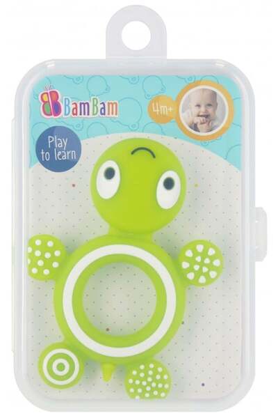 Bambam Jucarie pentru dentitie, BamBam, Broasca, Verde
