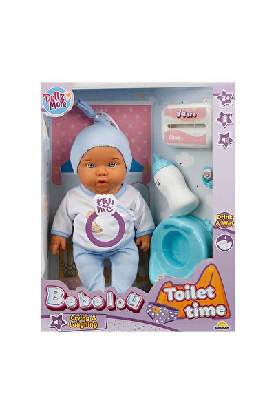 Dollz'n More Papusa bebelus Bebelou, Dollz n More, Toilet Time, 35 cm, albastru