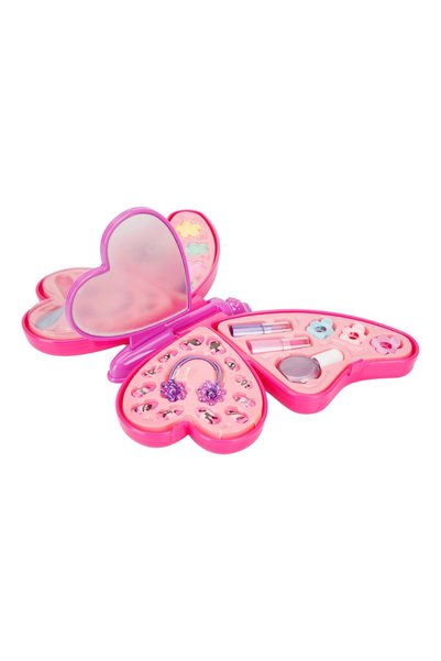 Pretty Pinky Set de machiaj cu 4 straturi in forma de fluture,