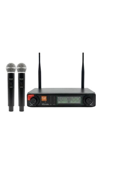 Rose R-702-EE UHF Kablosuz Telsiz Çift El Mikrofon 2x48 Kanal