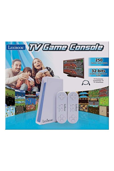 LEXIBOOK Consola Tv cu 250 jocuri si 2 controlere wireless, Lexibook, 32-Bit ...