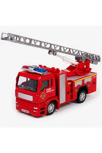 Diecast Mașină de pompieri miniaturală 1:55 – Vehicul de salvare metalic roșu