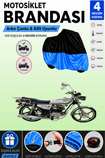 Cemku Double Black Top - Blue Bottom, Rear Bag Compatible Kuba Cheetah 180-Fc...
