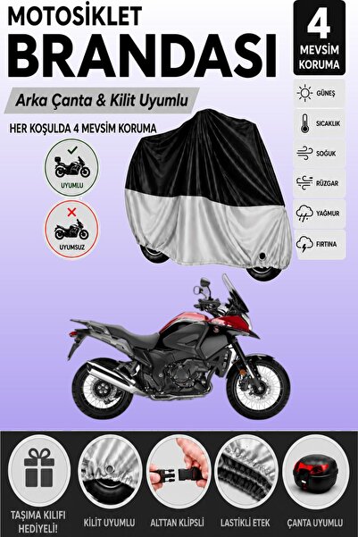 Cemku Double Black Top - Gray Bottom, Rear Bag Compatible Honda Vfr 1200 X Cr...