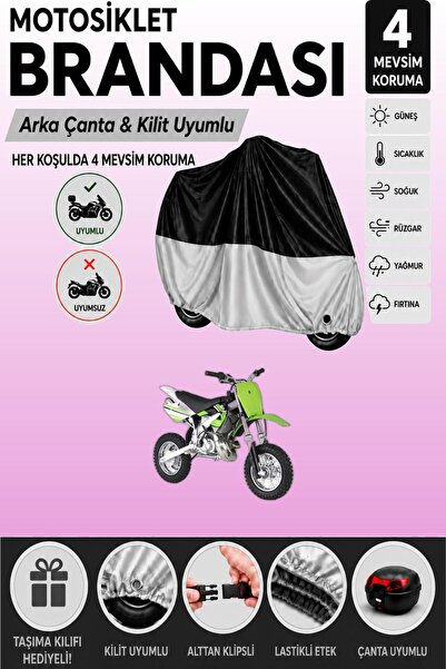Cemku Double Black Top - Gray Bottom, Rear Bag Compatible Keeway Cooper Motor...