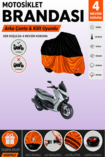 Cemku Double Black Top - Orange Bottom, Rear Bag Compatible Rks Rz 250S Motor...