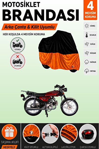 Cemku Double Black Top - Orange Bottom, Rear Bag Compatible Mondial 100 Ugk M...
